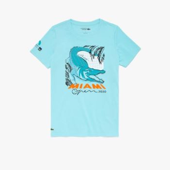 Lacoste SPORT Miami Open Crocodile Print T-shirt - Tričko Dámské Tyrkysové | CZ-g0ycQP